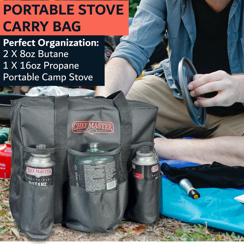 Chef Master 90800 Camp Stove Carry Bag, Multi-Pocket, Rugged Design