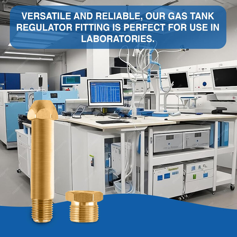 CGA-580 Nut & 3" Nipple - Regulator Inlet Bottle Fitting for Helium Argon Nitrogen - Brass Construction Threaded Design - Perfect for Gas Cylinders & Welding | 3"x1/4 NPT