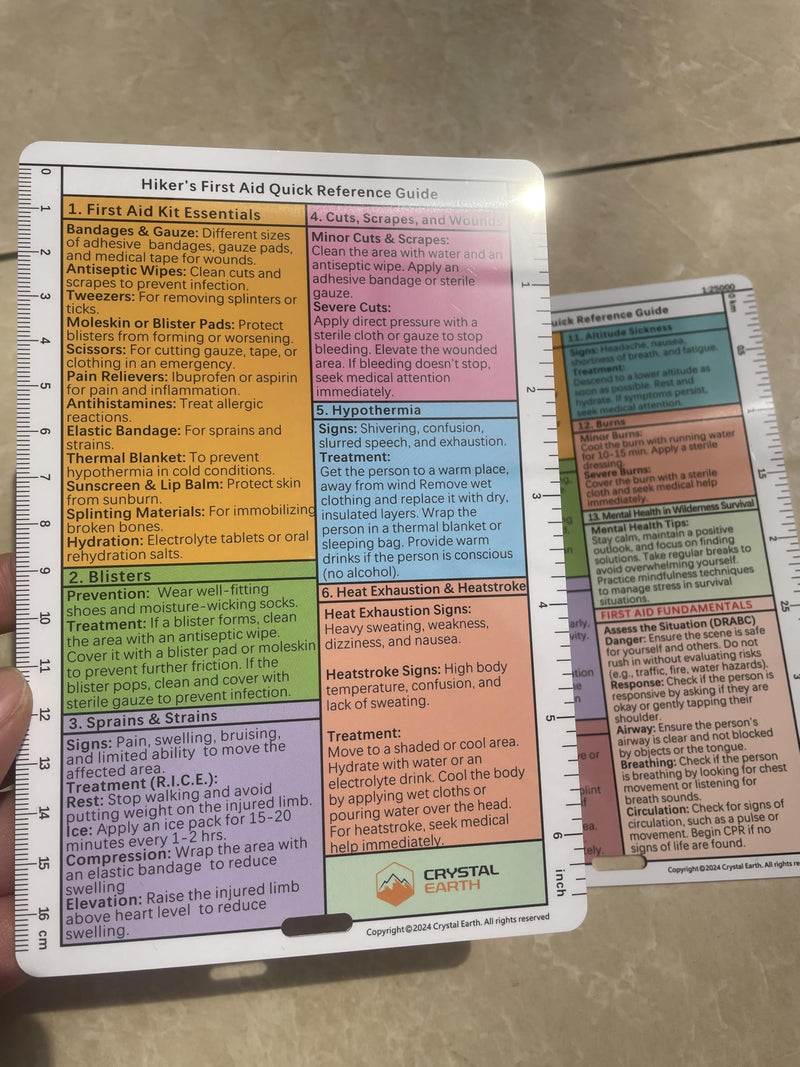 Crystal Earth Hiker's Quick Reference Guide for First Aid