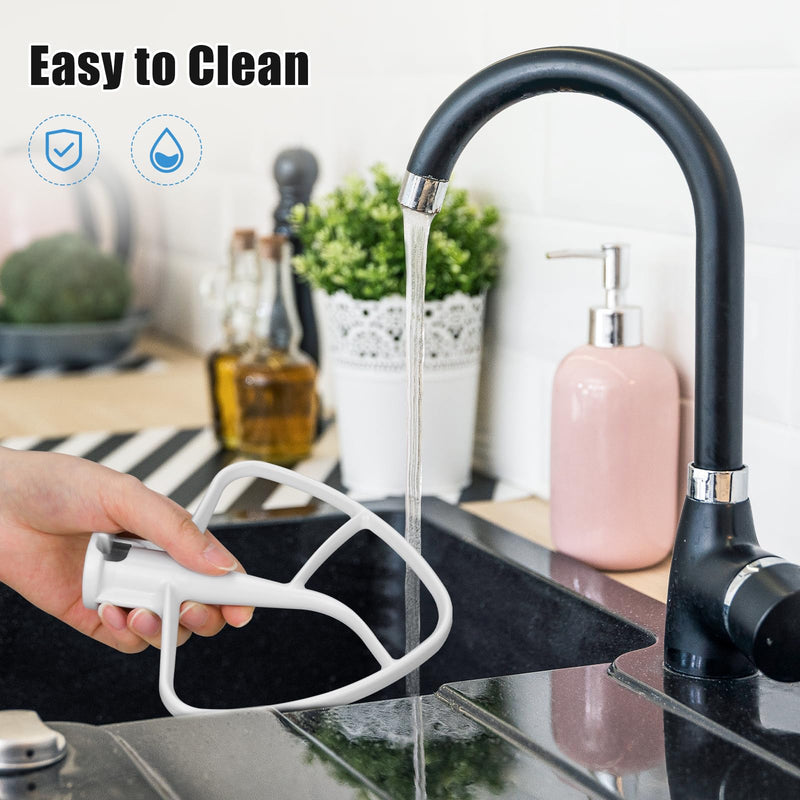 K45B Coated Flat Beater for KitchenAid 4.5-5 Qt Mixer Paddle Attachment Flat Beater Fits Stand Mixer Bowls For KitchenAid 4.5-5 Quart Bowls, Kitchenaid Paddle Attachment 1 Steel