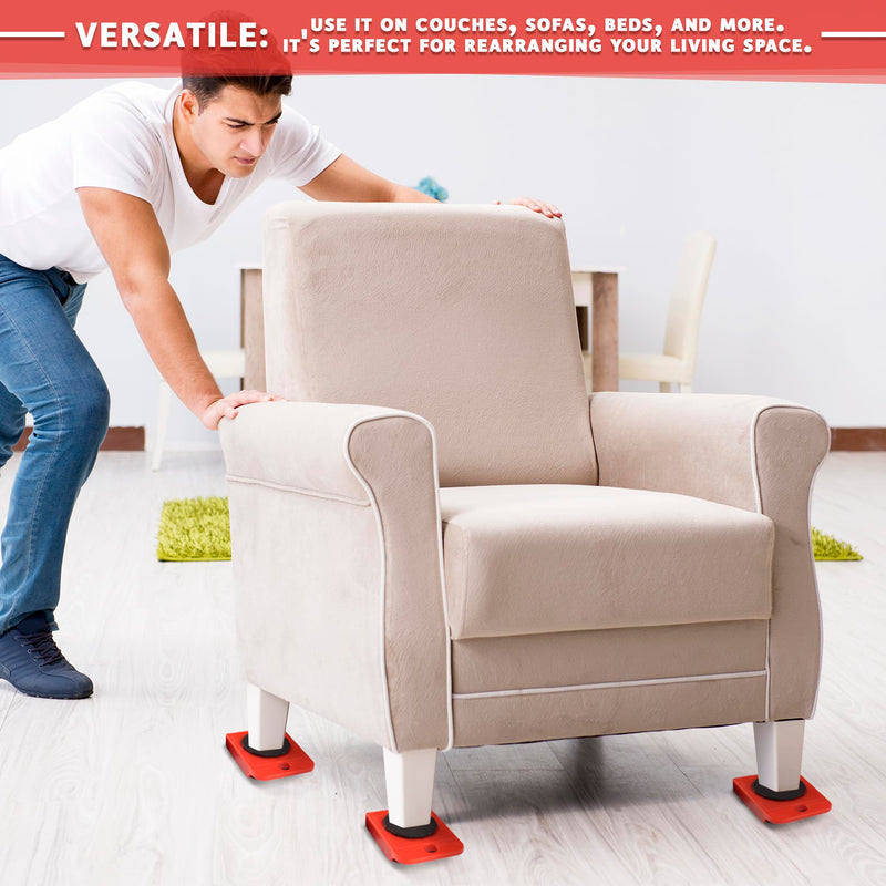 Furniture Moving Sliders Set – Heavy-Duty Moover Tool for Furniture Up to 220 lbs, Non-Scratching Design, Smooth Glide | Protects Floors, Durable, and Easy to Use for Home, Office and Appliance Moving