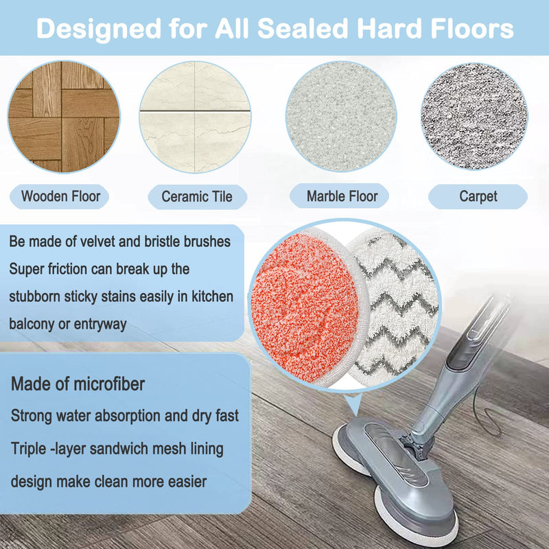 12 Pack Upgraded S7001 Pads Replacement Steam Mop Pads for Shark S7001 S8201 S7000 S8001 S7201 S7000AMZ S7001TGT Series Steam Mop Pads,Steam&Scrub All-in-One Scrubbing Mop Pads,Part Model #:XKITP7000 12 pack Upgraded