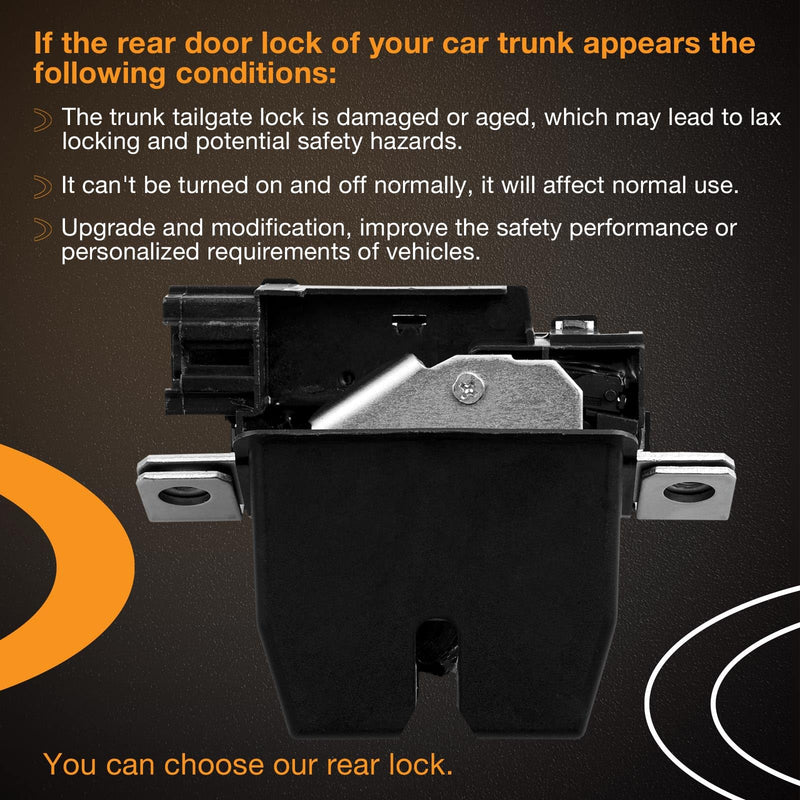 Tailgate Trunk Manual Lock Actuator Compatible with Ford Explorer, Escape, Edge, Police Interceptor, Mustang 2018-2023, Lincoln Nautilus, MKX 2015-2023, Replace FA1Z7443150C
