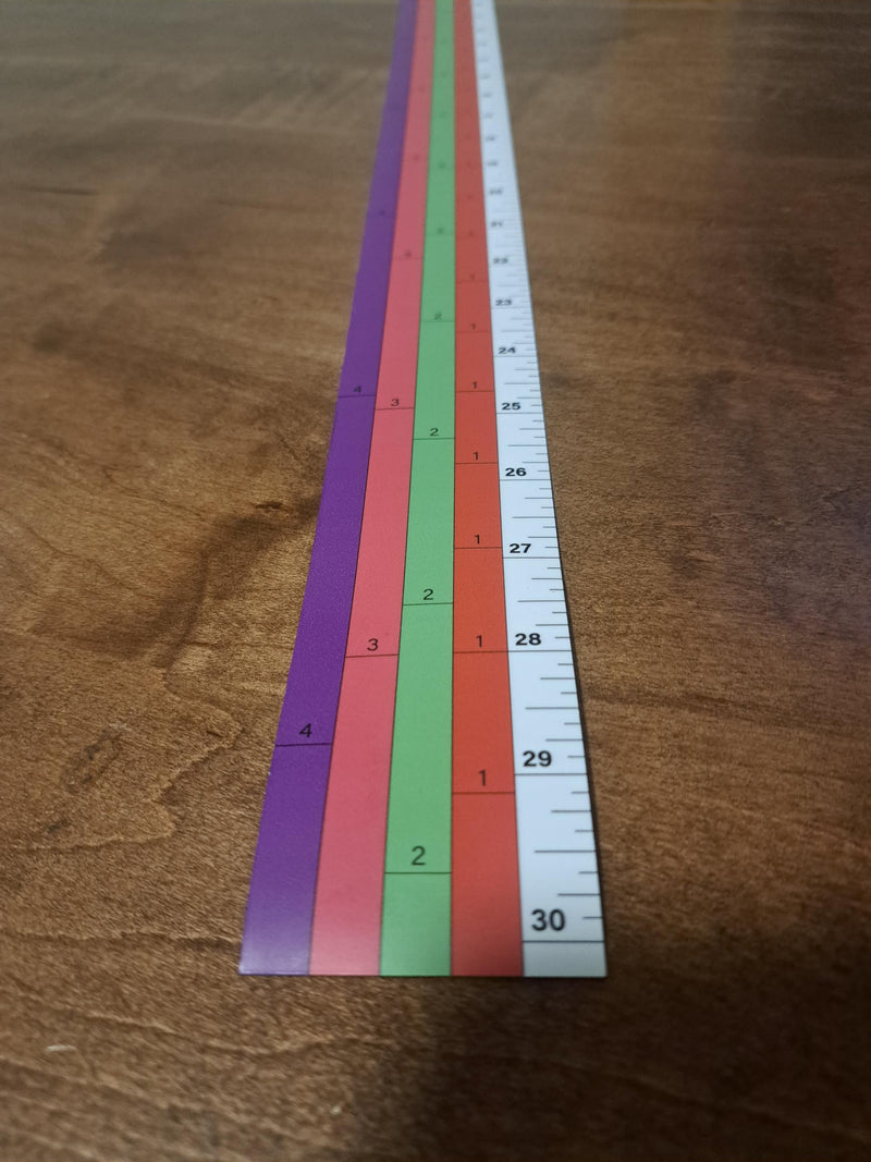 Magnetic Sawmill Scale D | 1" 2" 3" 4" Universal Lumber Guide fits Woodland Mills | Removable Milling Ruler