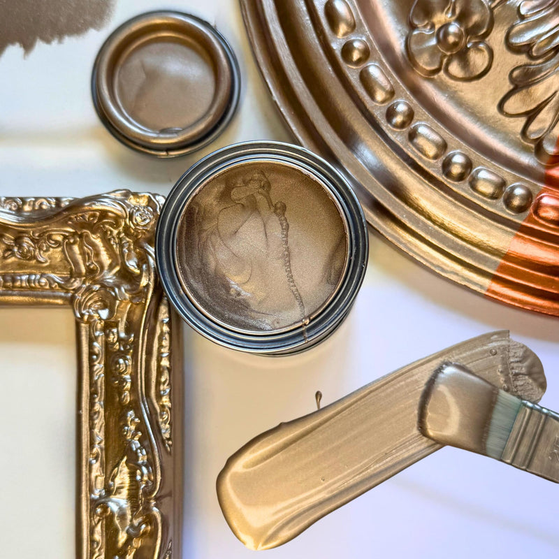 GILD Metallic Acrylic Enamel Paint - Champagne - For Wood, Metal, Glass, Furniture & Crafts - Water-Based, Non-Tarnish Finish - 60ml Tin - Made in Britain 2.03 Fl Oz (Pack of 1)