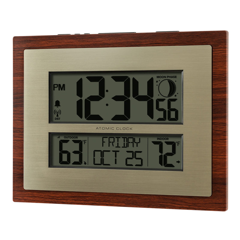 La Crosse Technology Atomic Digital Wall/Table Clock, 11" x 8.54" (513-23137-INT)