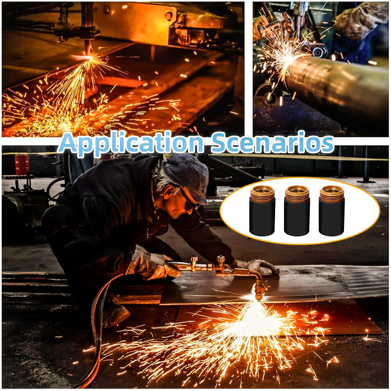 3pcs Plasma Cutter Retaining Caps,Versatile Plasma Cutting Torch Consumable Fits for PowerMax 45PX 65 85 105 HRT HRTs MRT,220854