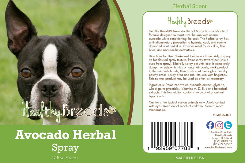 Healthy Breeds Boston Terrier Avocado Herbal Spray 17 oz