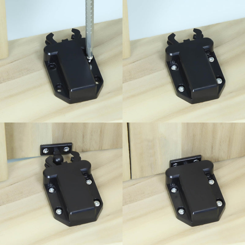 Push Latch Rebound Self-Locking Device, Automatic Pop-Up Function Cabinet Lock, Modern Home Lock (2 Packs)