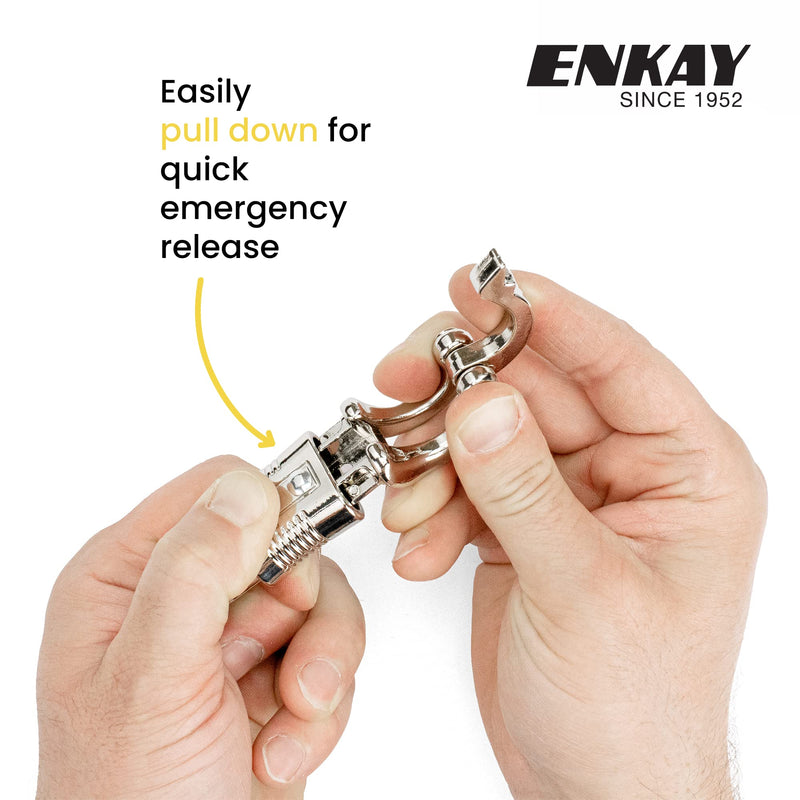 ENKAY - Panic Snap, 4", Nickel Plated, Quick Release & Secure Lock