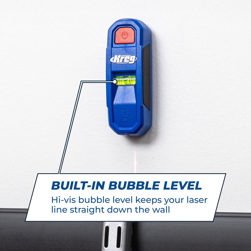 Kreg KMM1000LZ - Kreg Magnetic Stud Finder with Laser-Mark - Stud Finder & Wall Scanner - Magnetic Stud Finder Tool - with Precise Stud Magnet