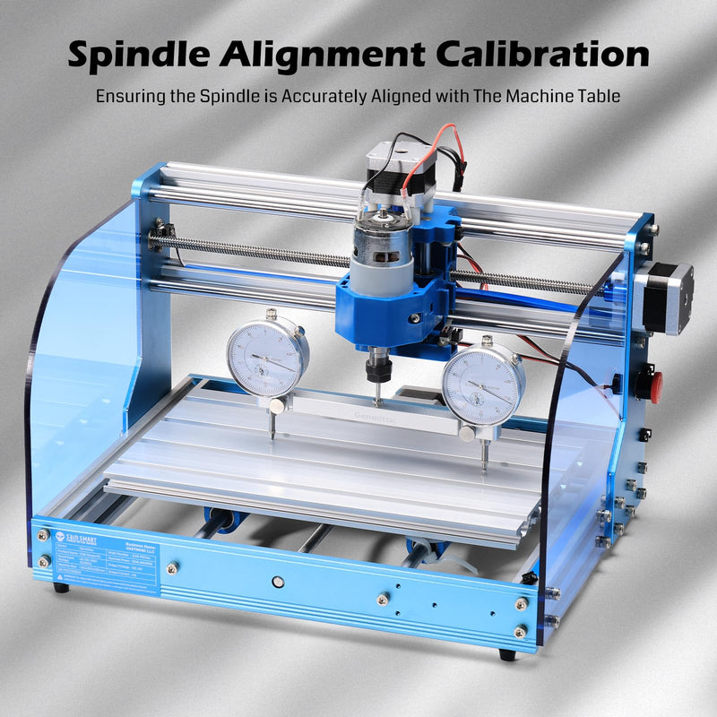 Genmitsu CNC Milling Machine Tramming Tool, Pro Calibration System with 1/2", 1/4", 1/8" Shank and 0.001" Precision Indicators, Ideal for Squaring, Leveling, and Machine Calibration