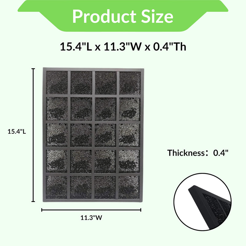 Nispira Activated Carbon Pre Filter Replacement Compatible with Sharp FZ-A80DFU Plasmacluster Air Purifier Model FP-A60UW and FP-A80UW, 2 Units
