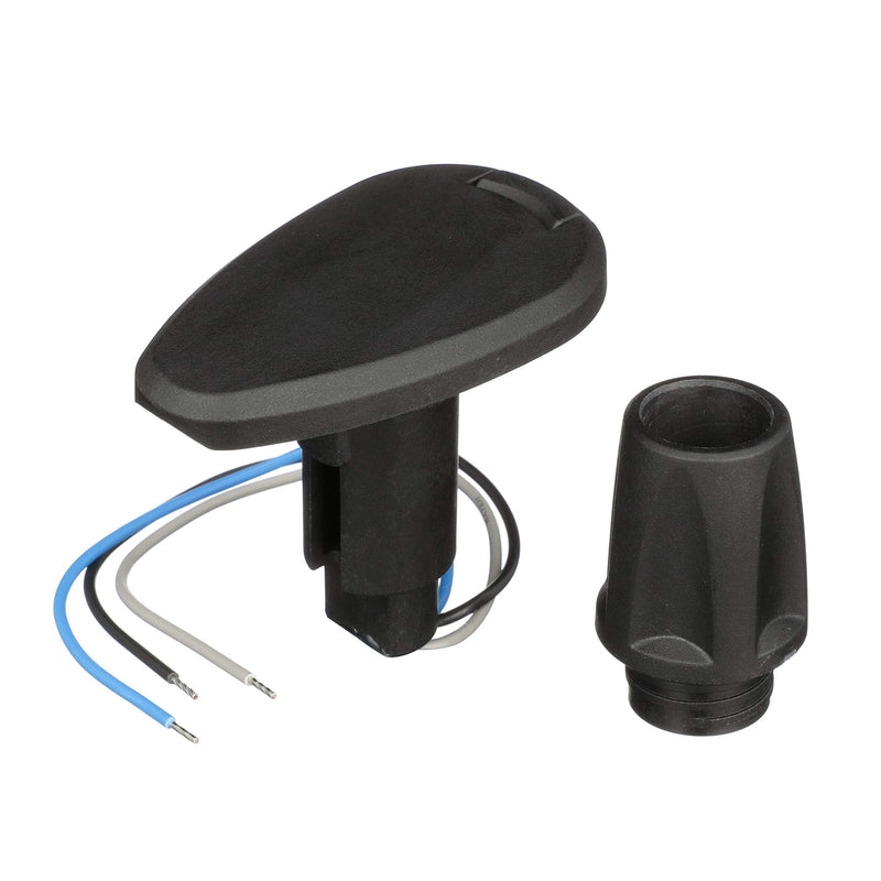 Attwood 910T3PB-7 LightArmor™ 910R Series Teardrop Plug-in Light Base — for All-Around Pole Light, 3-Pin, Black Composite Cover