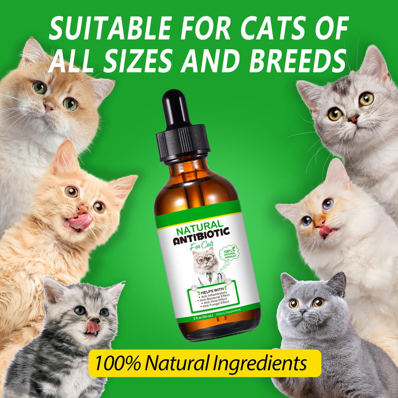3 in 1 Probiotics for Cats 60ml + Antibiotics for Cats 60ml