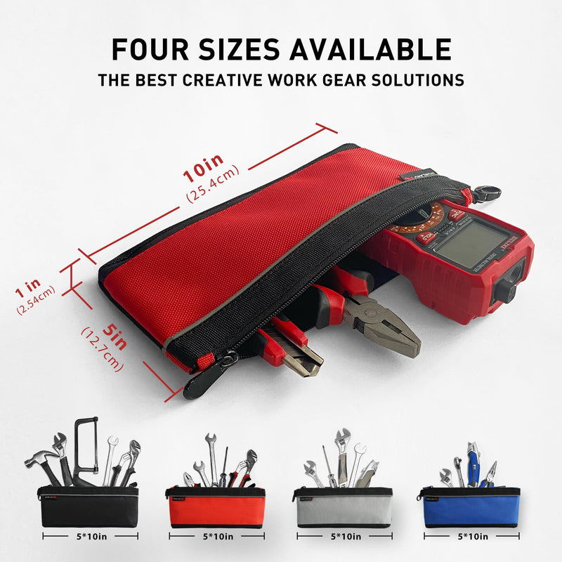 IRONLAND Small Tool Pouches with Zipper Small Tool Bags Waterproof 1680D Tool Pouch Bags for Men Multipurpose Tool Storage Organizer 6 Pack 6 Pack Combo