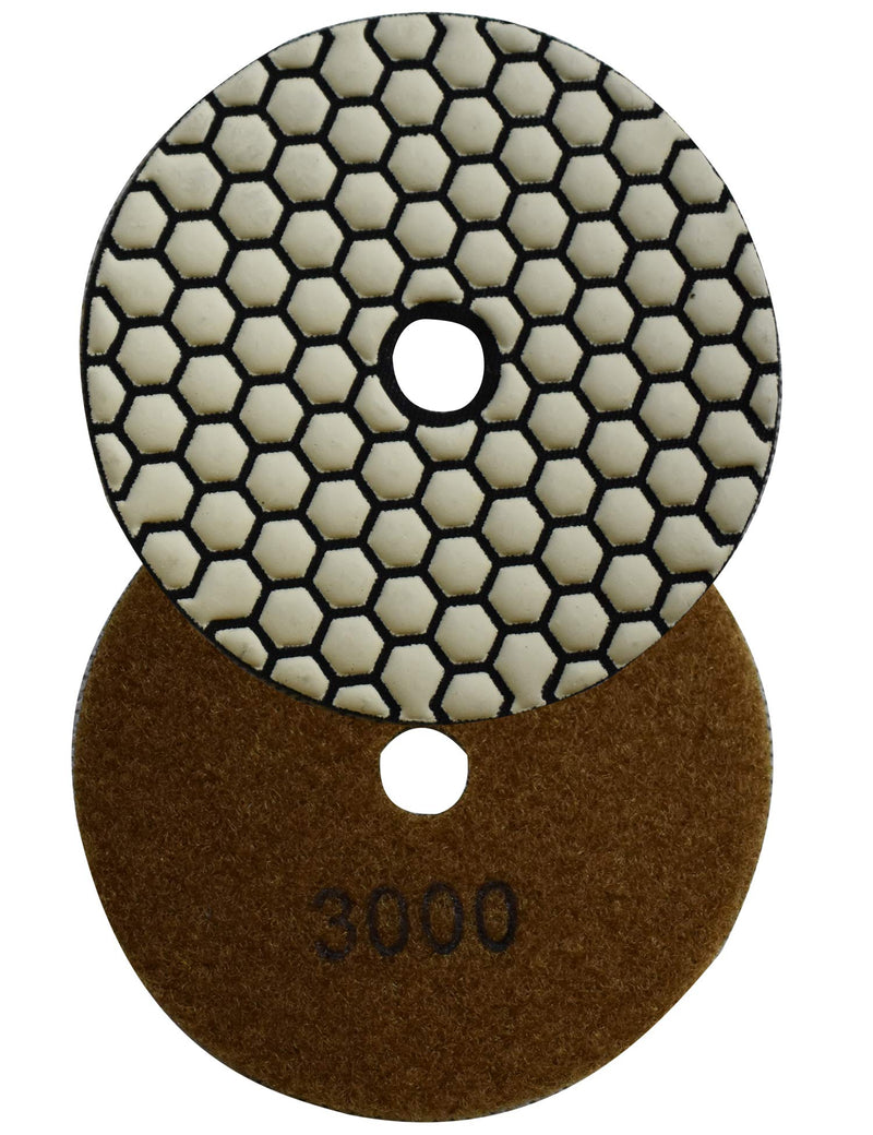 7 Pieces of 4 inch Premium Grade Dry Diamond Polishing Pads for Marble Granite Concrete Countertop Glass Engineered Stone