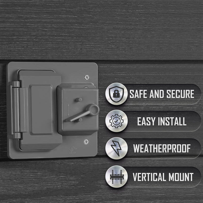 BELL PTC521GY 2-Gang Toggle Switch/Device Nonmetallic Weatherproof Cover, Gray