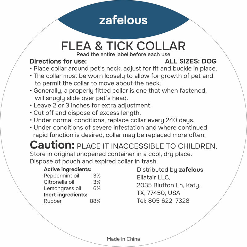 Flea and Tick Prevention for Dogs - Flea Collar - 2 Count - Adjustable