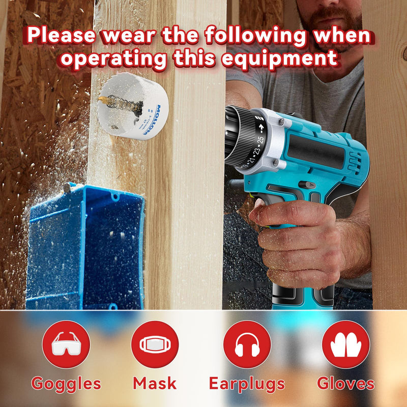 (27mm | 1-1/16") HSS M42 with 8% Cobalt BI-Metal Hole Saw with 2 Pilot Drill Bits & Arbor Smooth Cutting for PVC,Drywall,Wood,Plastic,Gypsum Board,Rubber 27mm | 1-1/16"