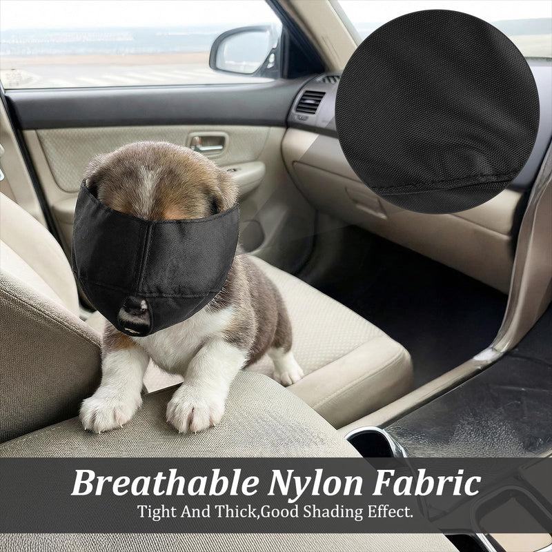 Eye Patch for Dogs, Nylon Dog Blindfold with Anxiety,8.27 X 8.27 X 1.77 in Dogs Eye Cover for Grooming,for Small and Medium-Sized Pets,Pet Head Cover for Nail Cutting, Black