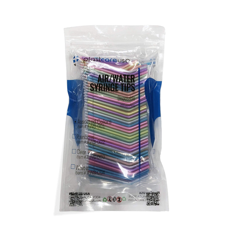 250 Rainbow Dental Air Water Syringe Tips, Disposable Spray Nozzles, 1 Bag - NewNest Australia