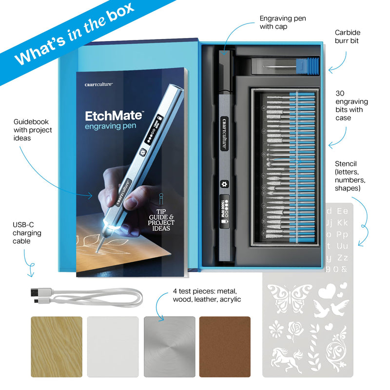 EtchMate Engraving Pen for Metal, Wood, Glass, Plastic & All Materials - Cool Easter Gift Ideas - Engraver Pen Tool - Teen Boy Gifts - Unique Gifts for Women, Teenage Girl - Craft Kits for Adults - NewNest Australia