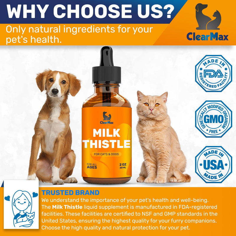 Natural Supplements – Liver Support for Dogs & Cats – Dog and Cats Milk Thistle – Kidney Support – Bundle