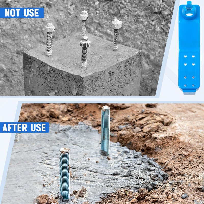30 Pcs 5/8'' Anchor Bolt Holder Handle Saver, Accurate and Clean Installation of Anchor Bolts in Concrete (Blue) 30 Blue