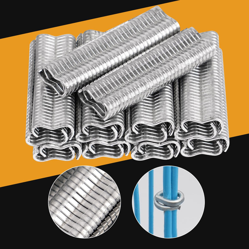 1800Pcs Type M Nail Ring, Wire Cage Clips, Galvanized Steel M Clips Hog Ring Nail Fence Fastener for Fencing, Animal Cages, Car Cushions, Upholstery ﻿ (M Nail Rings) M Nail Rings