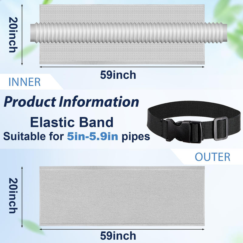 NNG Portable Air Conditioner Hose Cover Wrap, 3-Layer Insulated Sleeve 1