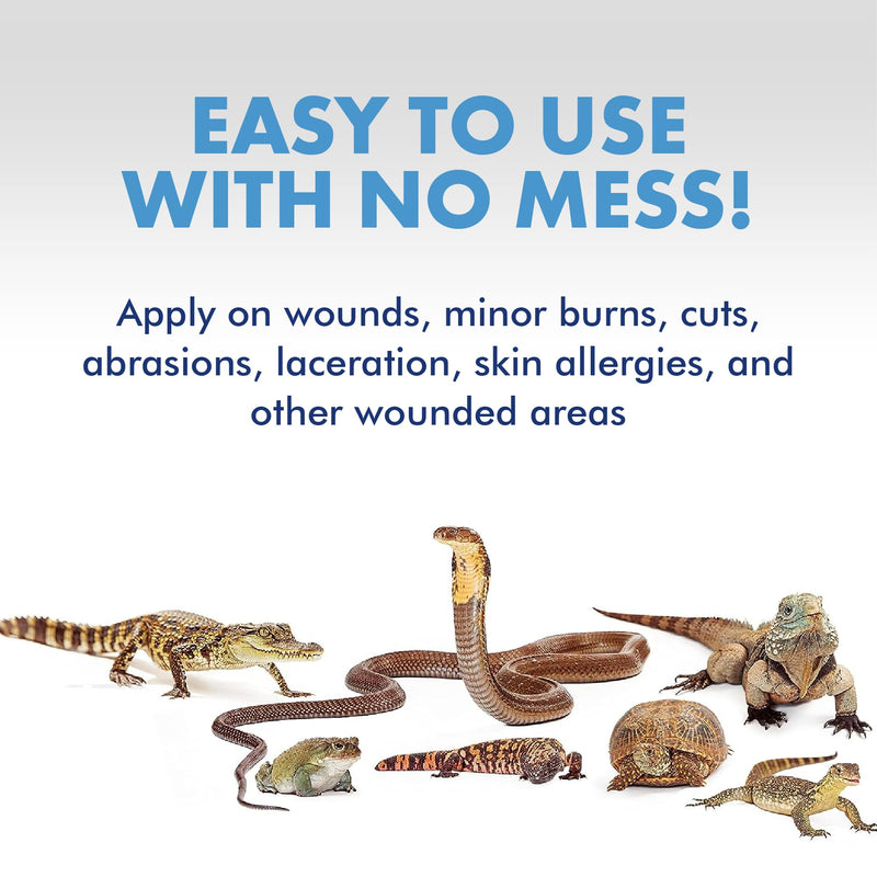PetSilver Reptile Wound Spray with Chelated Silver - Relief of Skin Issues, Burns, Sores, and Scale Rot - Treatment for Snakes & Lizards - Reptile Wound Care - Non-toxic & Safe - Made in USA - 2 fl oz 2 oz - PawsPlanet Australia