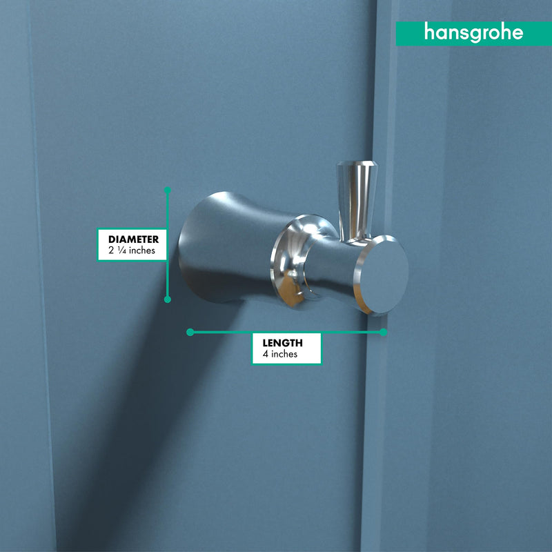 hansgrohe Hook 2-inch Single Hook in Chrome, 04788000