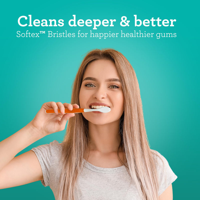 GuruNanda Butter On Gums Toothbrush with 8000+ Softex Bristles, Ultra Soft Bristles for Sensitive & Receding Gums, Perfect for Whiter Teeth, 6 Count Multicolor 6 Count (Pack of 1)