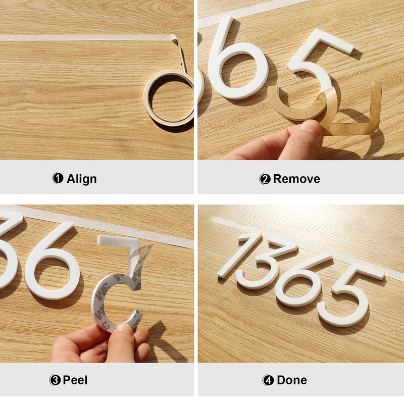 3 Inch Adhesive House Letters and Numbers for Outside, Modern House Numbers for Apartment Door Farmhouse Mailbox Office Hotel, Address Numbers and Letters, Frosted Matte White Letter B 3 Inch White