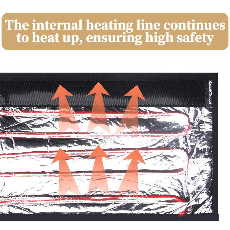 codree Water Pipe Heat Blanket - 38.5" x 6" Water Pipe Heat Tape - Aluminum Foil Freeze Protection Heating Cable for Metal & Plastic Pipes, 110V, Max Temp 60˚ 1 Pc
