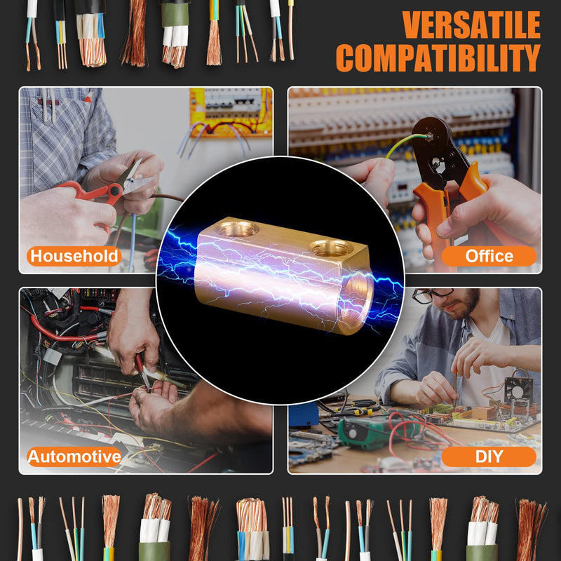 Fineday Wire Connectors Kit, 14 Pcs Terminals with Heat Shrink Tubing, (16-8awg)*8 + (8-4awg)*6