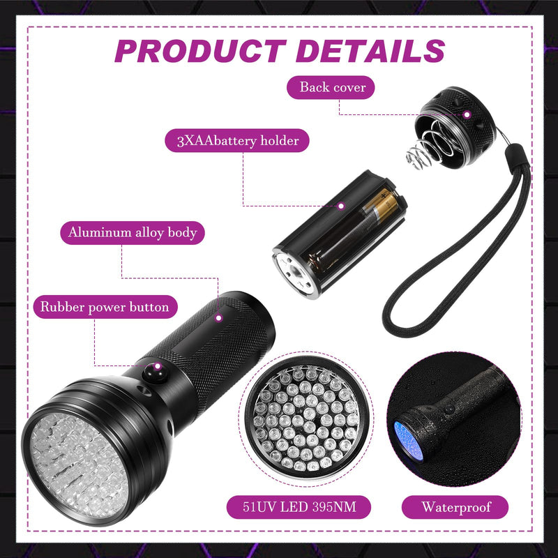 Dunzy 6 Pcs Ghost Hunting Equipment Kit Include 1 Emf Meter 1 UV Flashlight and 4 LED Light up Pet Cat Ball Ghost Investigation Paranormal Equipment for Home Office Inspections Gifts(Strong Light) Strong Light