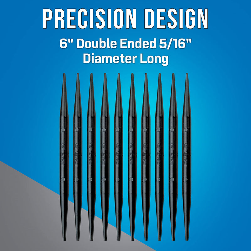 Jonard AT-3112/10 Plastic Double Ended Pencil Type Spudger, 5/16" Diameter x 6" Length (Pack of 10) Pointed & Slotted 6" (152 mm)
