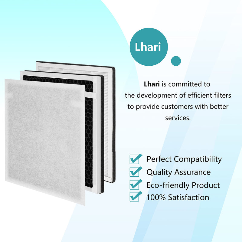 2-Pack IC-5018 IC5120 True Hepa Filter, Compatible with InvisiClean Aura IC-5018, Aura II IC-5018 and Sensa IC-5120 Air Purifier, H13 Grade 3-in-1 True HEPA Filter