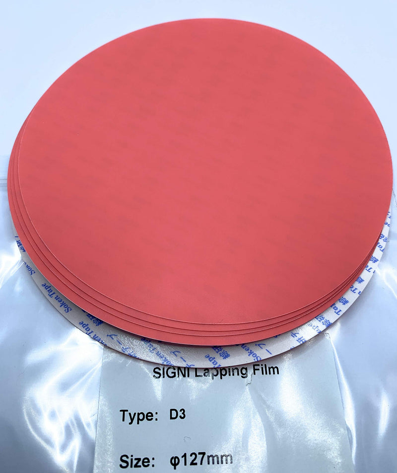 Professional SIGNI PSA Diamond Precision Lapping Microfinishing Film 5 inch (3 Micron, 5 Pack) - High Performance Polishing Sheets for Optimal Finishing Results 3 MICRON