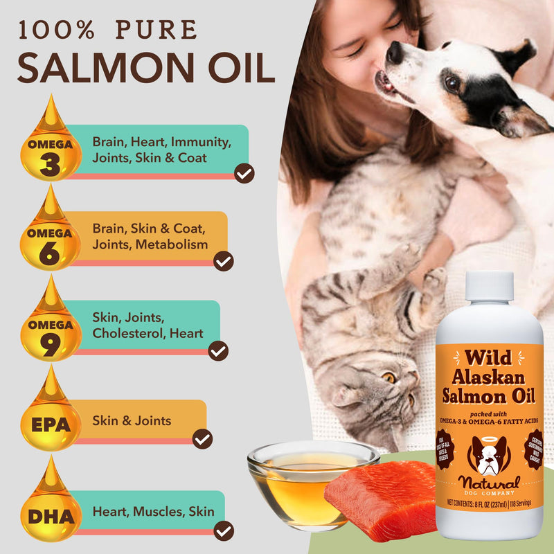 Natural Dog Company Healthy Joint Travel Bundle, includes (1) Hip and Joint Chews Supplement - 90 pcs glucosamine chondroitin for dogs, (1) Wild Alaskan Salmon Oil - 8 oz Salmon oil for dogs on the go - PawsPlanet Australia