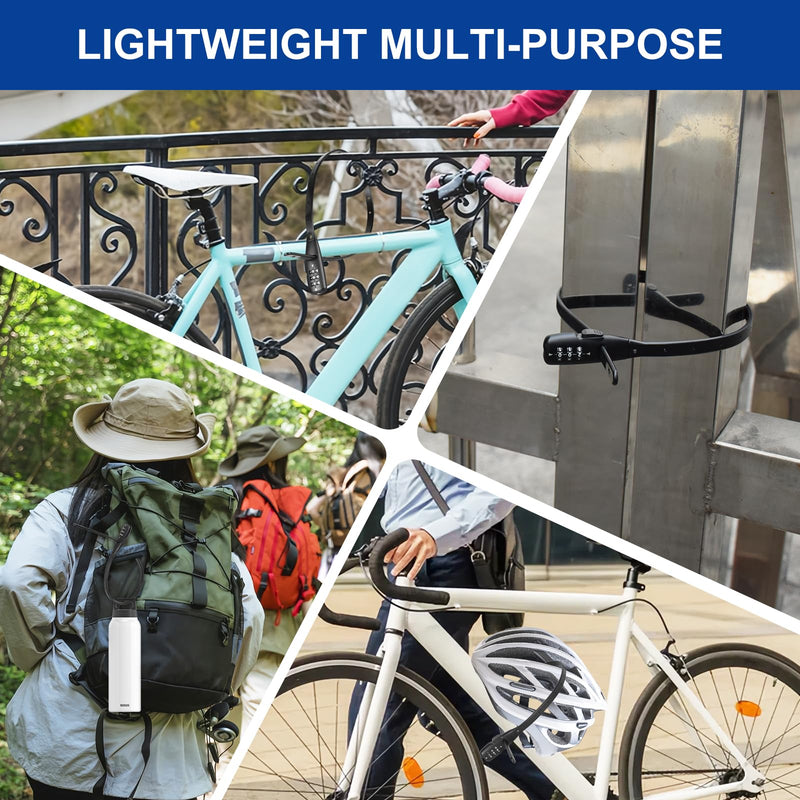 2PACK Zip Tie Lock 3-Digit Combo Cable Lock – Adjustable & Lightweight for Bikes, Helmets, Cabinets, Fridges, Luggage, Strollers, Café Stops – Child-Proof Portable & Small(2 Pack) 2PACK