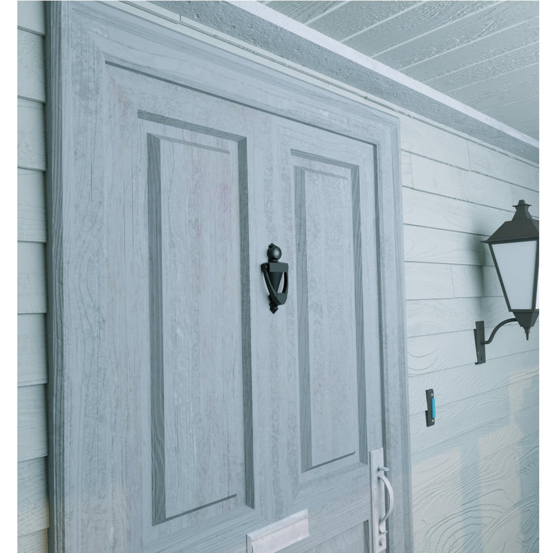 Elegant 5 Inch Matte Black Door Knocker with 180 Degree Peephole - Perfect for Front Door Security - Includes Door Viewer Peephole and Door Knockers for Front Door