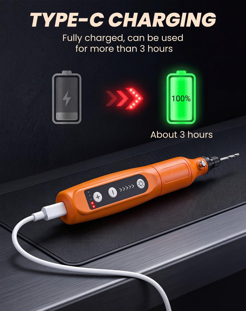Mini Cordless Rotary Tool, 5-Speed Power Rotary Tool Kit with 68 Accessories, Small 3.7V Power Rotary Tools for Home DIY Crafts Engraving, Sanding, Polishing, Drilling, Grinding