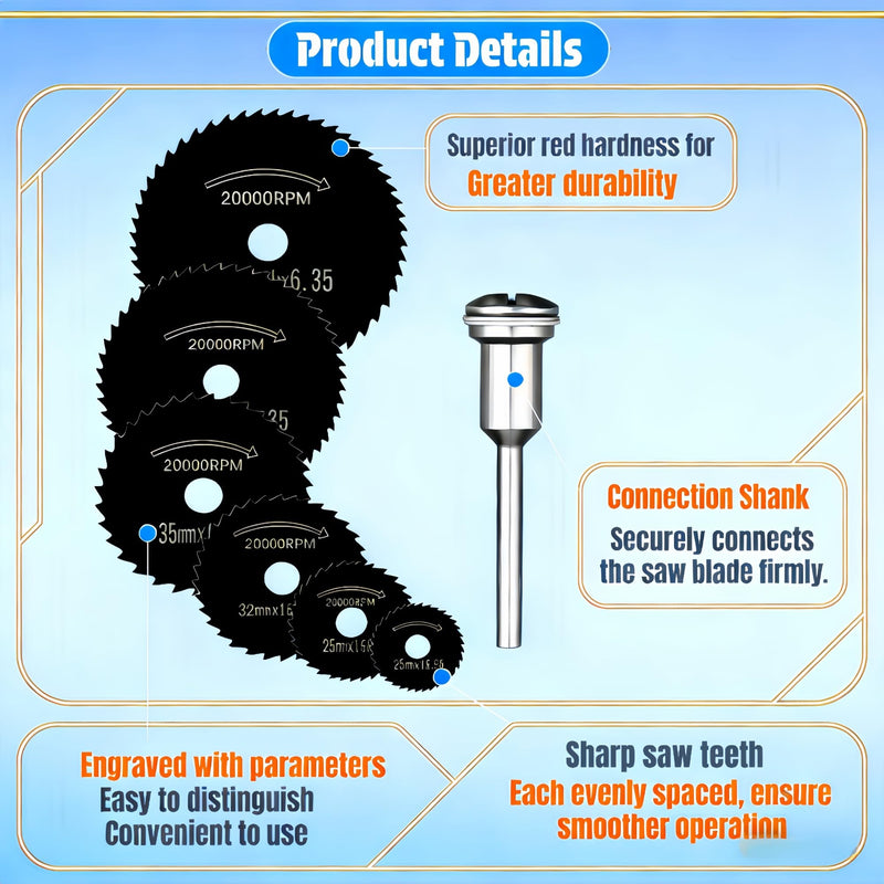 Inside PVC Pipe Cutter, 7" Adjustable Cutting Depth for 1-1/2" to 8" Pipes, w/6 Diamond Cutting Wheels & Saw Tooth Blades & Handle, 1/4" Hex Shank Pvc Cutter Tool for Drills