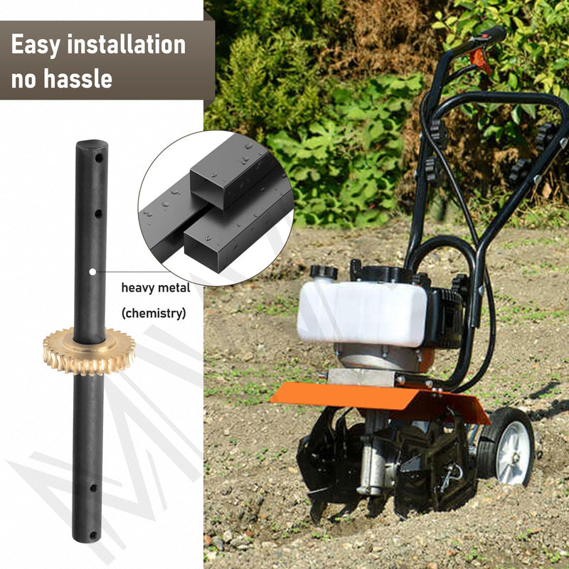 4651 Replacement Tiller Shaft Tine Assembly Compatible with Earthquake, Powermate PCV43, H-onda FG100 Tiller Cultivator