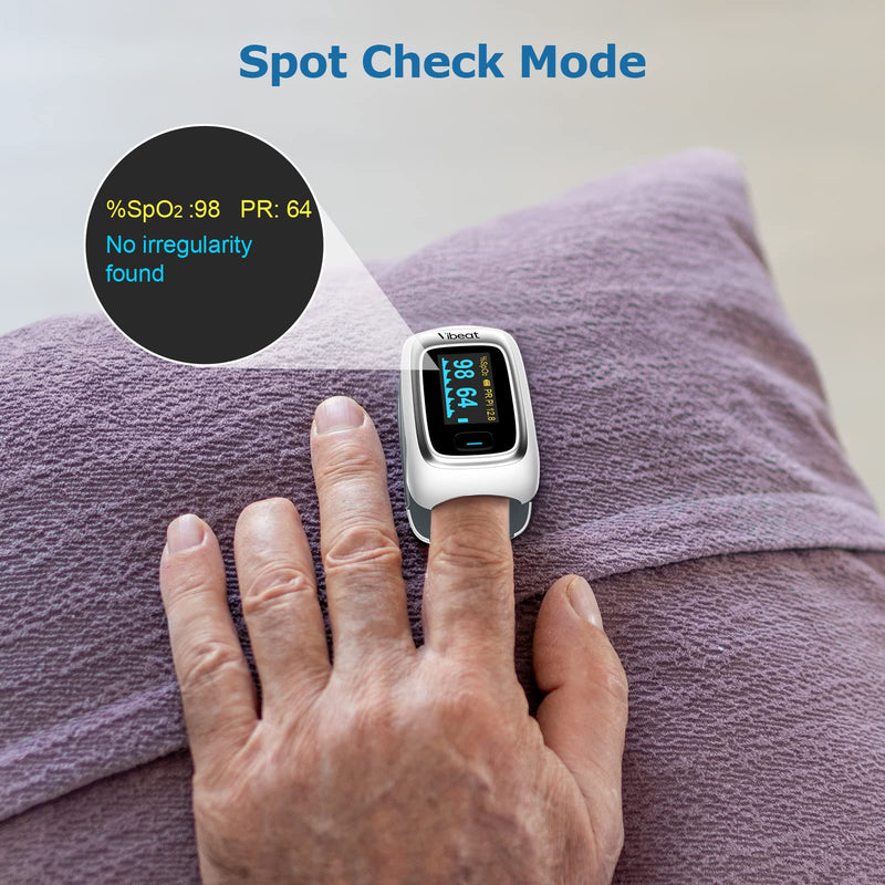 Vibeat Fingertip Pulse Oximeter, Blood Oxygen Saturation Monitor| O2 Meter, Portable SPO2 & Pulse Rate Monitor, Batteries and Lanyard Included - NewNest Australia