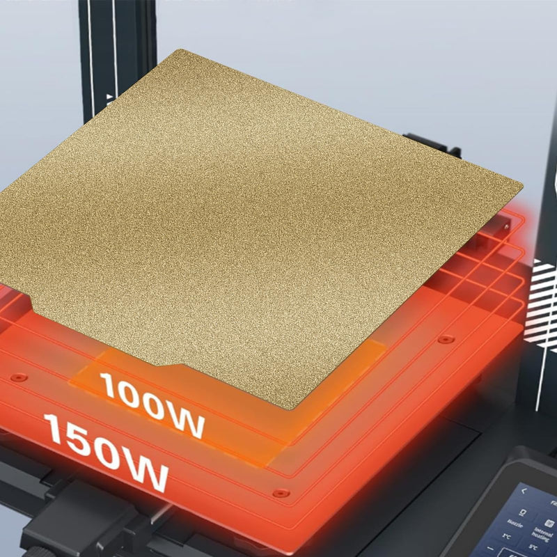 PEI Build Plate for Neptune 3 Plus/Neptune 4 Plus, 330 x 330mm Double Sided Textured Steel Sheet No Sticker Base, Spring Removable Flexible Print Bed for X5SA/X5SA PRO A30/A30 Pro Qid1 X-Max3