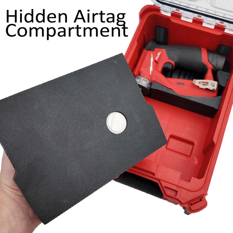 Tidy Tool Insert for Milwaukee M12 Installation Drill 2505-20 – Fits Packout Compact Organizer 48-22-8435 – All 4 Attachments & Battery Storage Liner Only